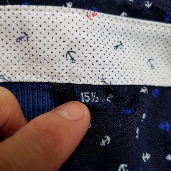 Stanley Adams Slim Fit Short Sleeve Button Down Shirt Size 15.5.Pit to pit app - Picture 7 of 9